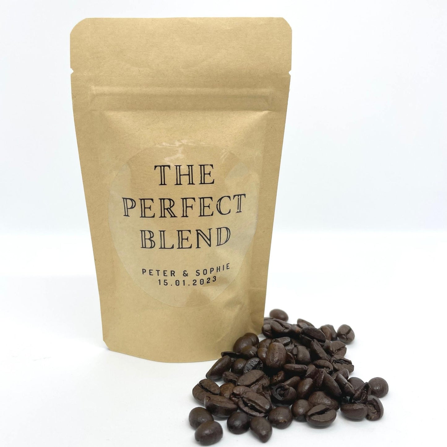 The Perfect Blend Resealable Coffee Pouch Wedding Favours