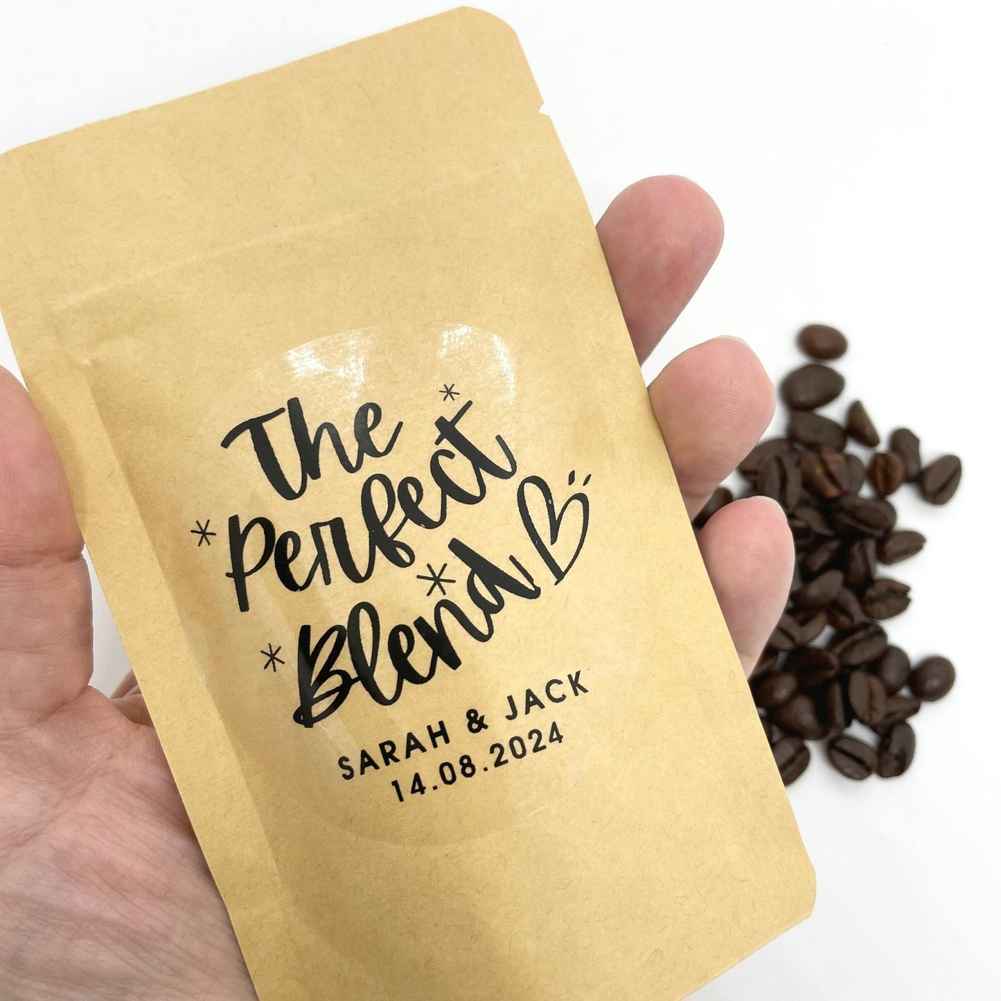 Customised The Perfect Brew Guest Favour Bags