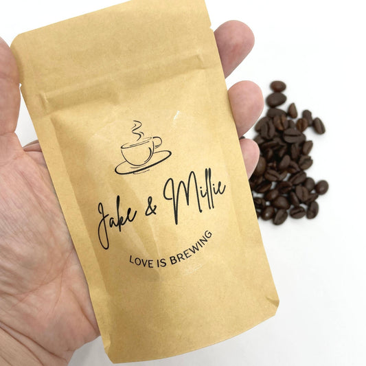 Customised Whole Bean Coffee Wedding Party Favours