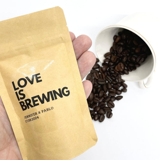 Fresh Ground Coffee Or Loose Leaf Tea Favour Pouches