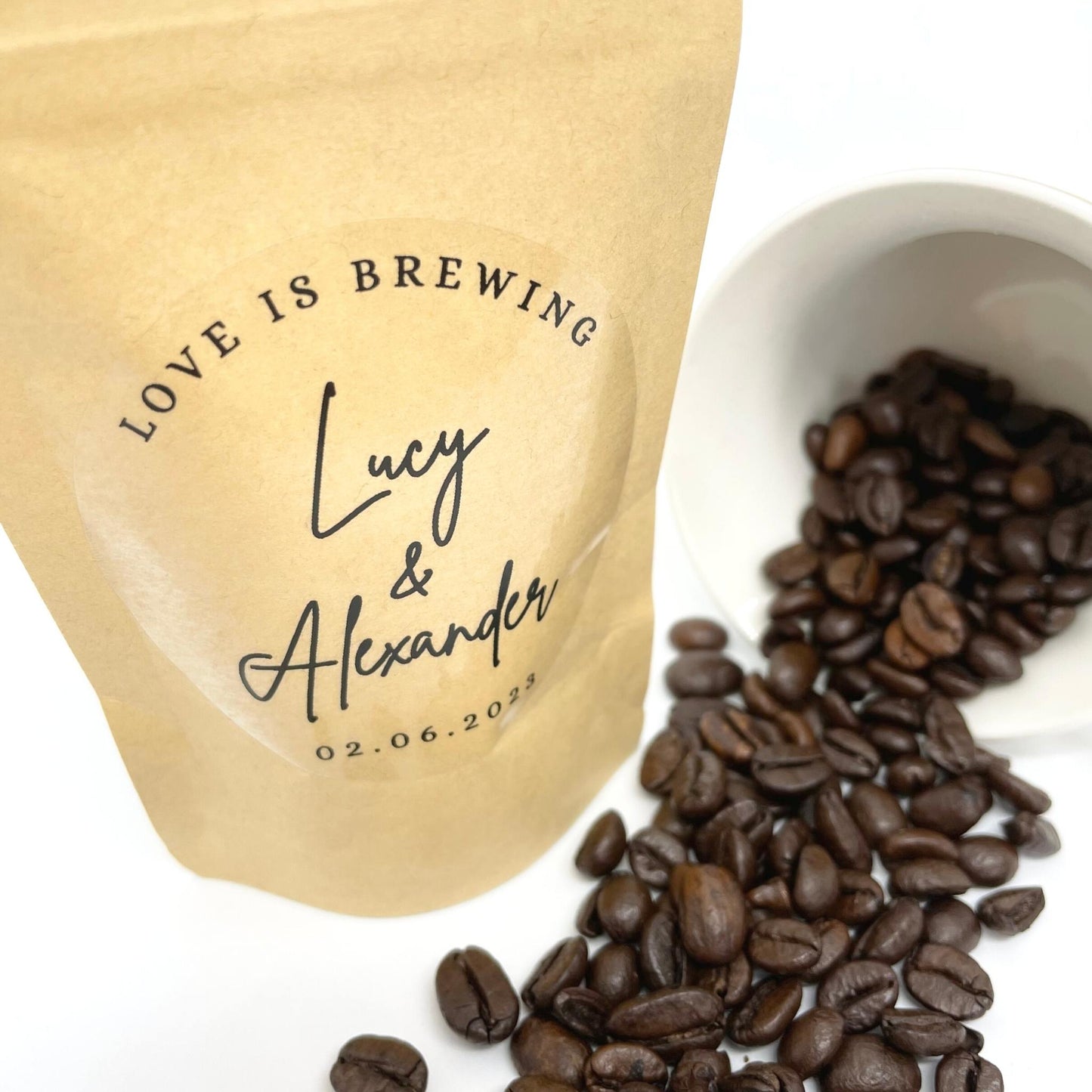 Love Is Brewing DIY Fillable Coffee Favour Bags