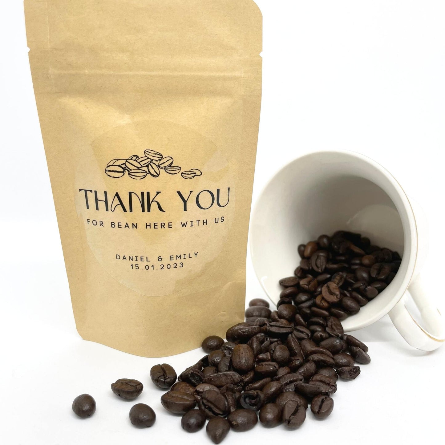 Personalised Thank You For Bean Here Guest Coffee Favours