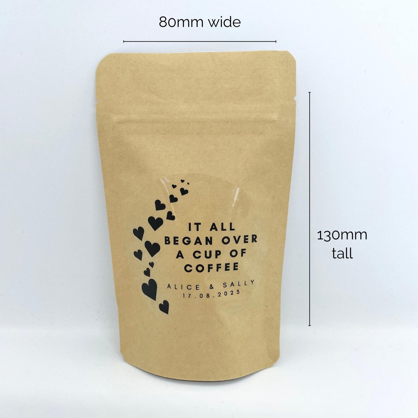 The Perfect Blend Resealable Coffee Pouch Wedding Favours