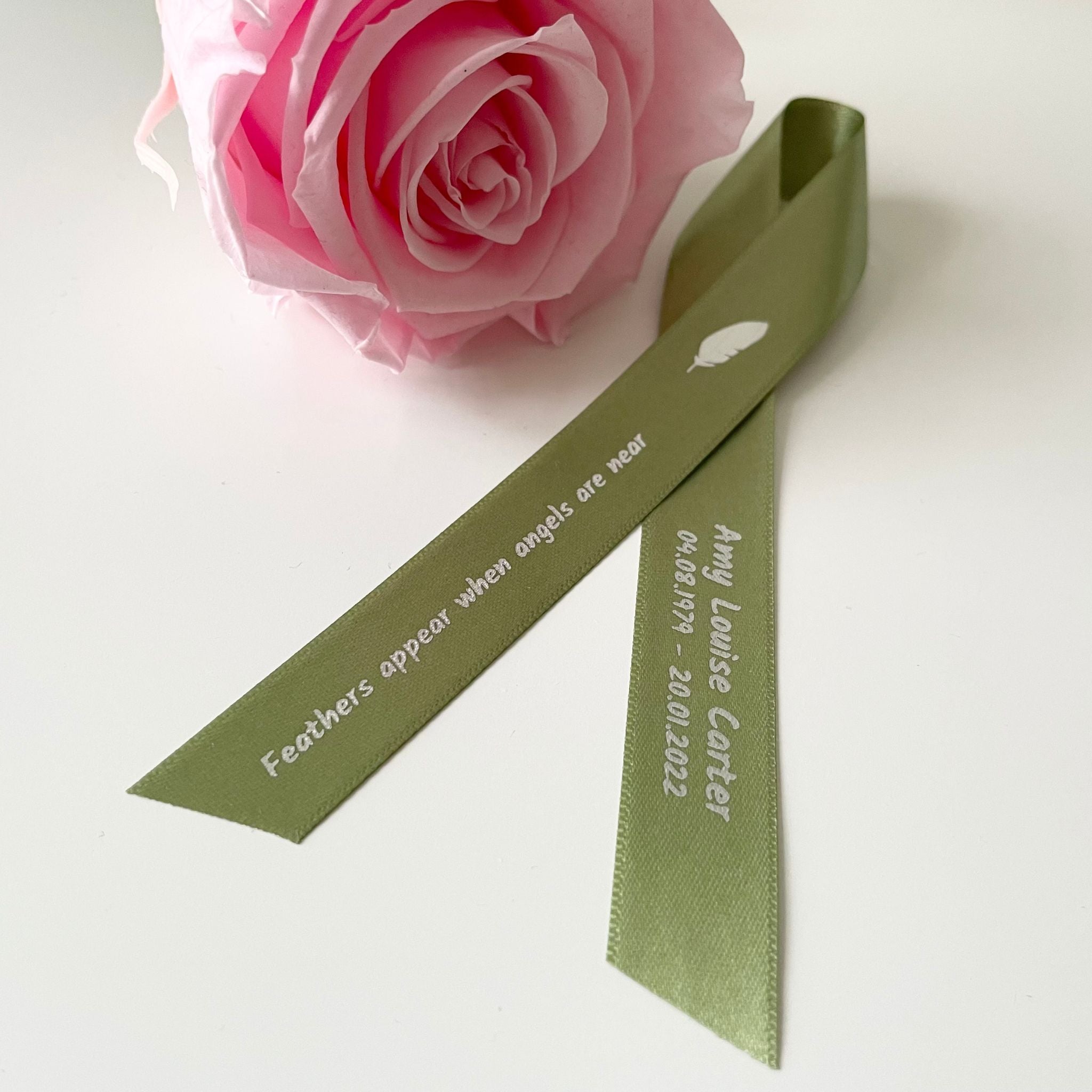 Personalized funeral best sale ribbon