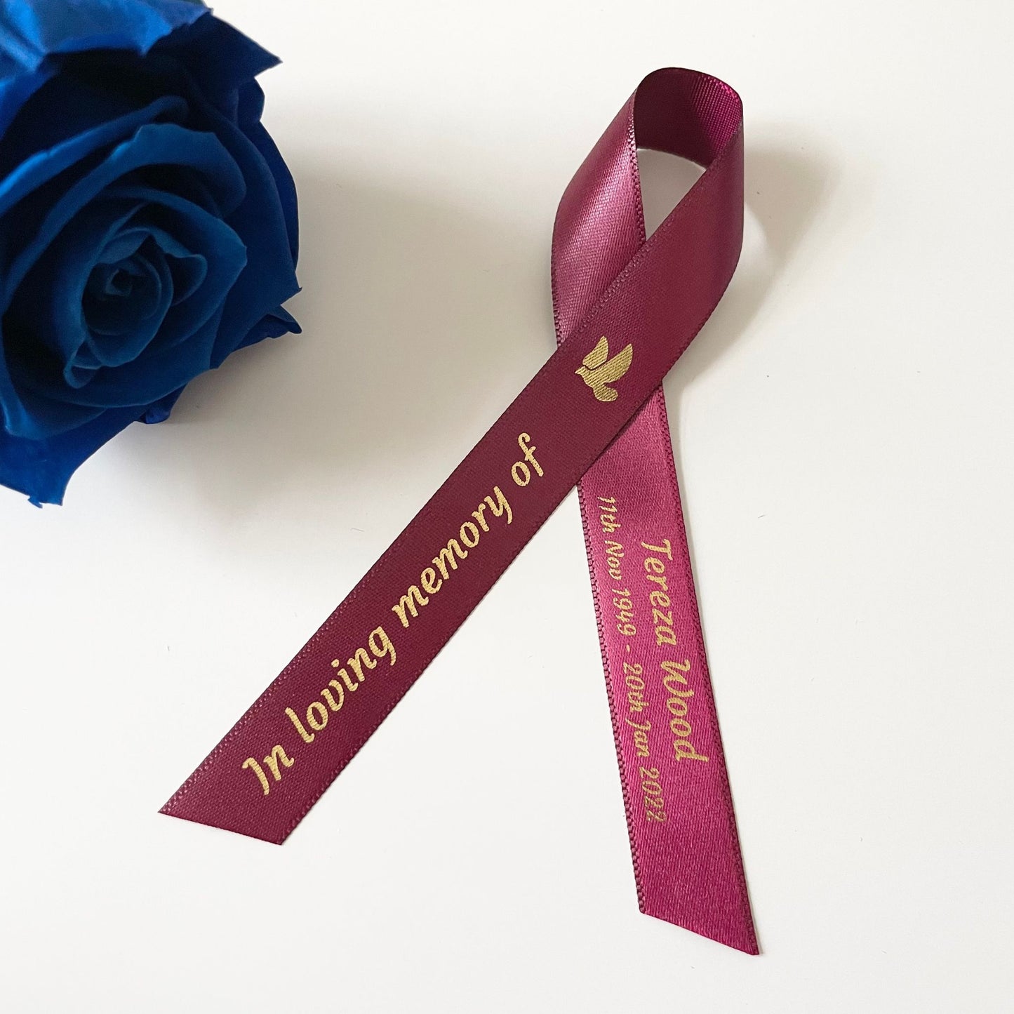 Personalised Memorial Ribbons For Funerals & Wakes