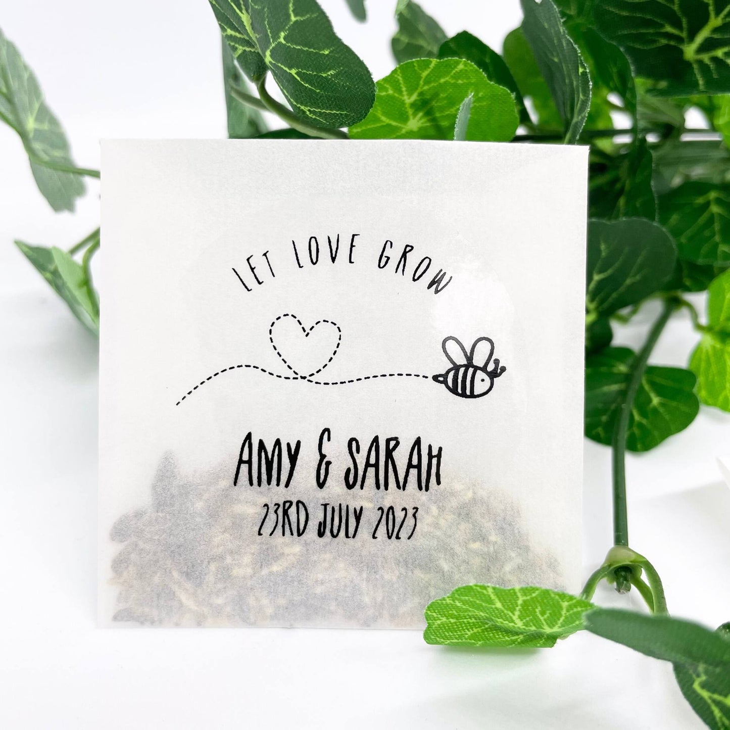 Personalised Wildflower Seed Party Favours