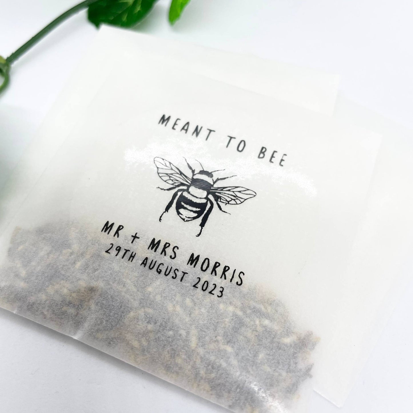 Personalised Meant To Bee Plantable Wildflower Seed Favours