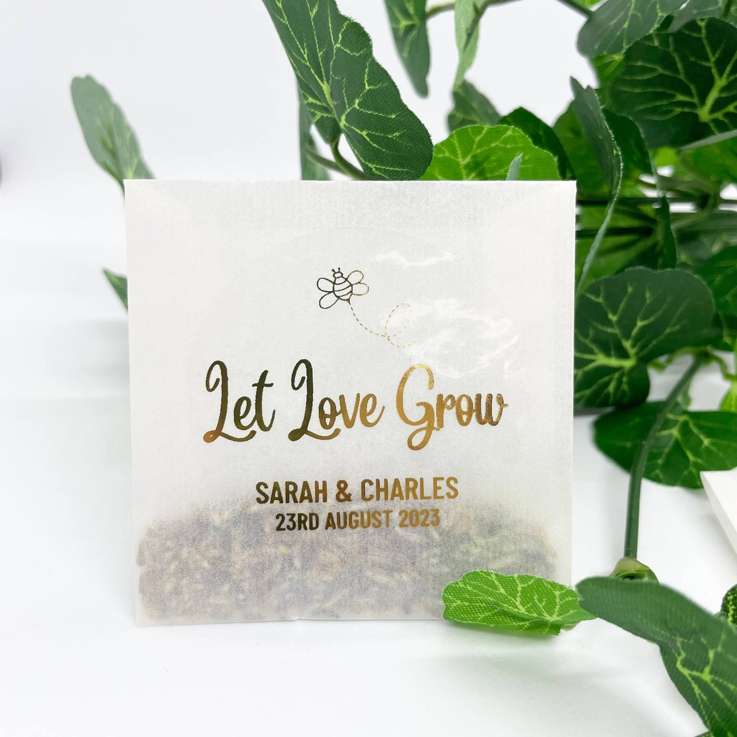 Let Love Grow Save The Bees Seed Envelope Packets