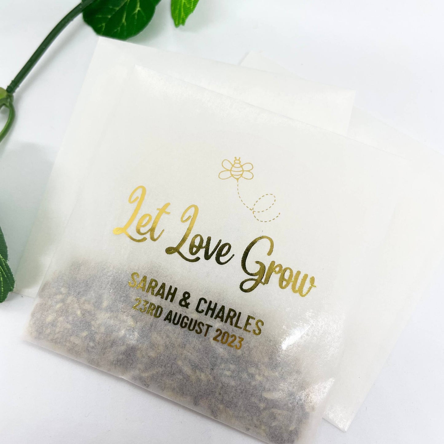 Let Love Grow Save The Bees Seed Envelope Packets