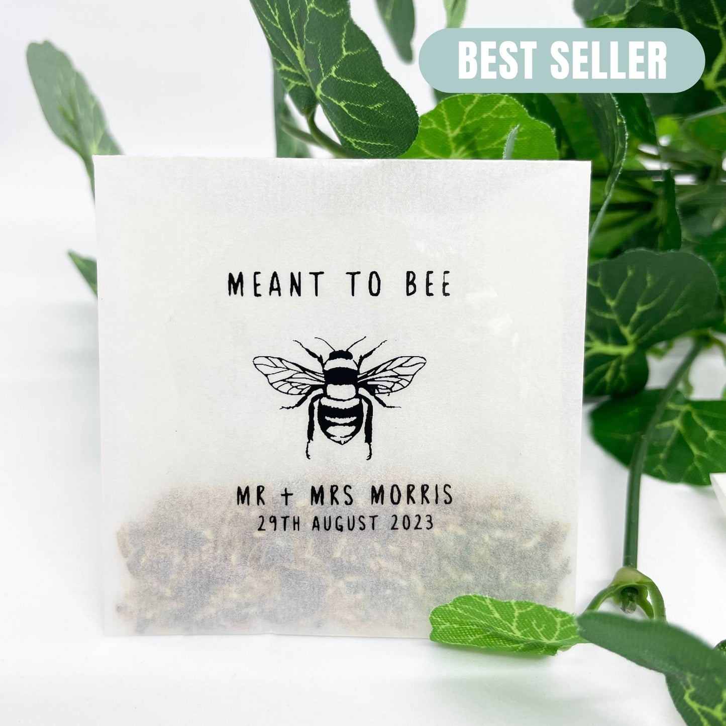 Personalised Meant To Bee Plantable Wildflower Seed Favours