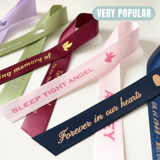 Personalised Memorial Ribbons For Funerals & Wakes