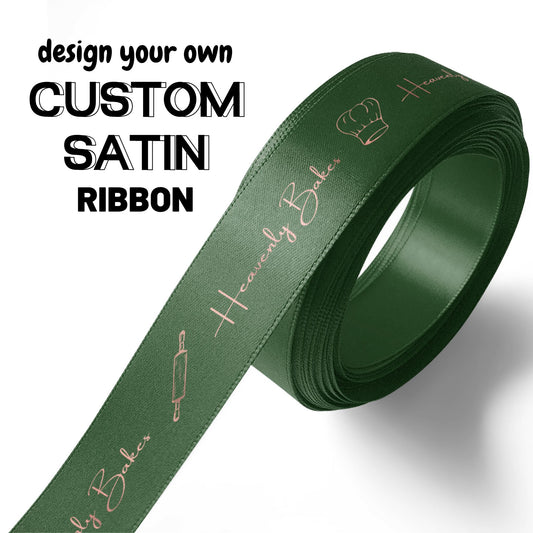 Personalised Satin Ribbon 15mm or 25mm Width