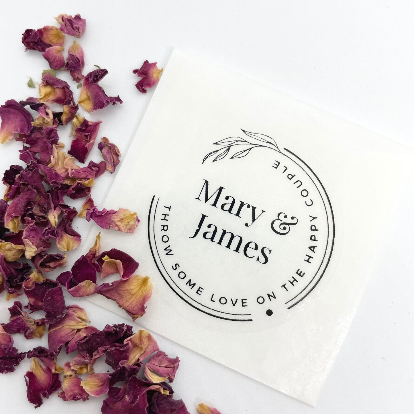 Personalised Burgundy Real Rose Petal Wedding Confetti